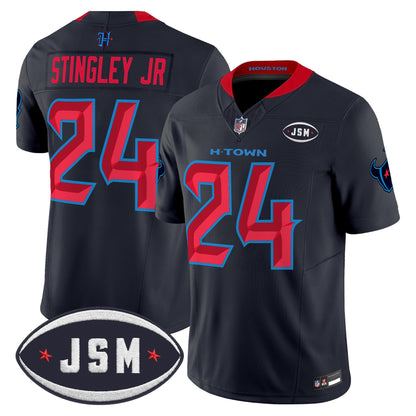 Houston Texan Janice McNair Memorial Patch Vapor Limited Jersey - All Stitched