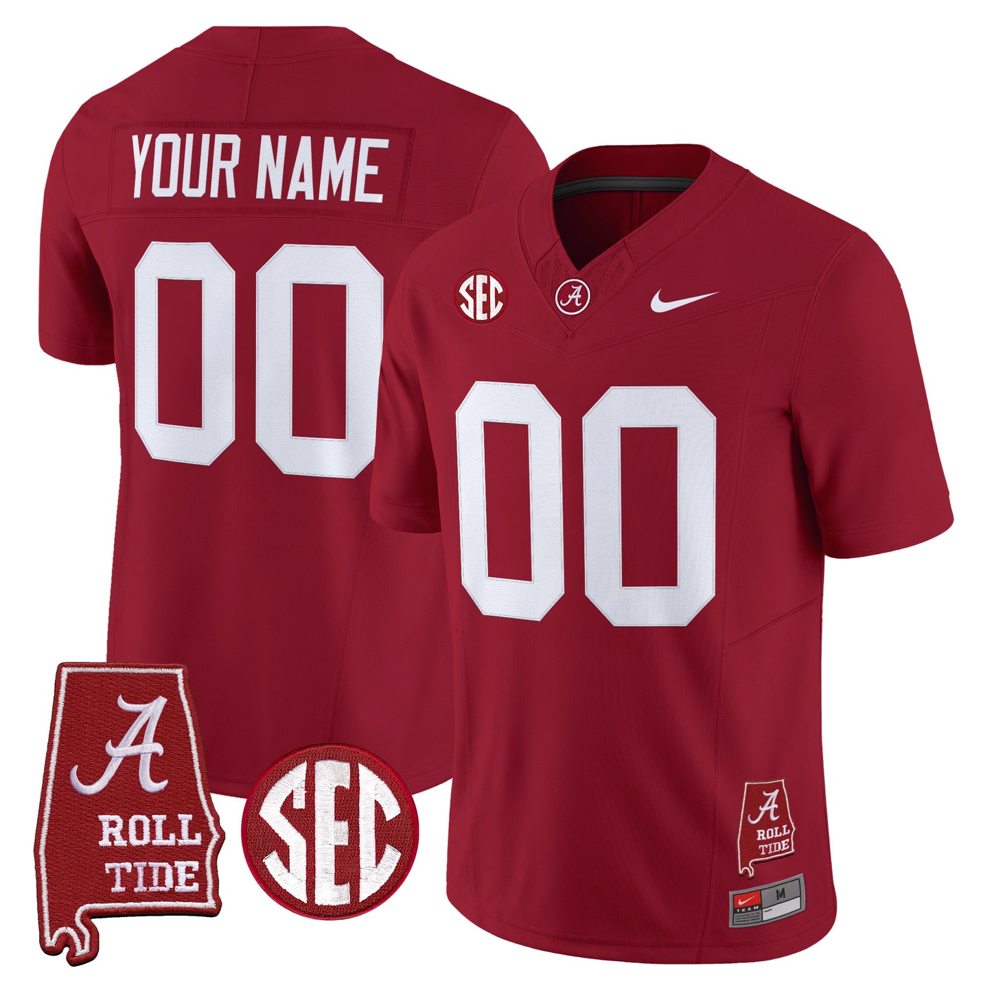 Alabama Crimson Tide 2026 Vapor Limited Custom Jersey - Alabama Map - All Stitched