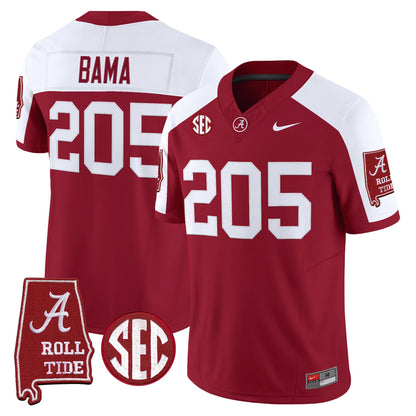 Alabama Crimson Tide 2026 Vapor Limited Jersey - Alabama Map - All Stitched