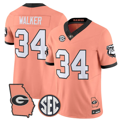 Men's Georgia Bulldogs The Big Peach Vapor Limited Jersey - Stitched
