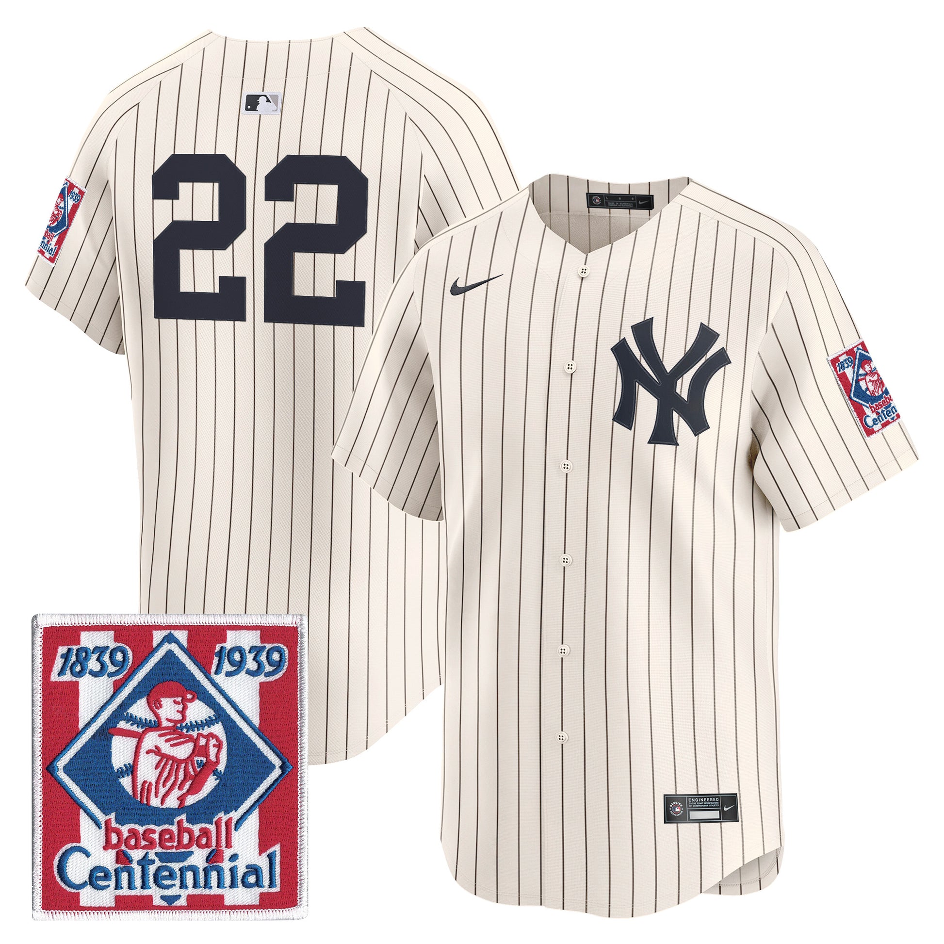 New York Yankees 2026 Field of Dreams Vapor Premier Limited Jersey - No Name on Back - All Stitched