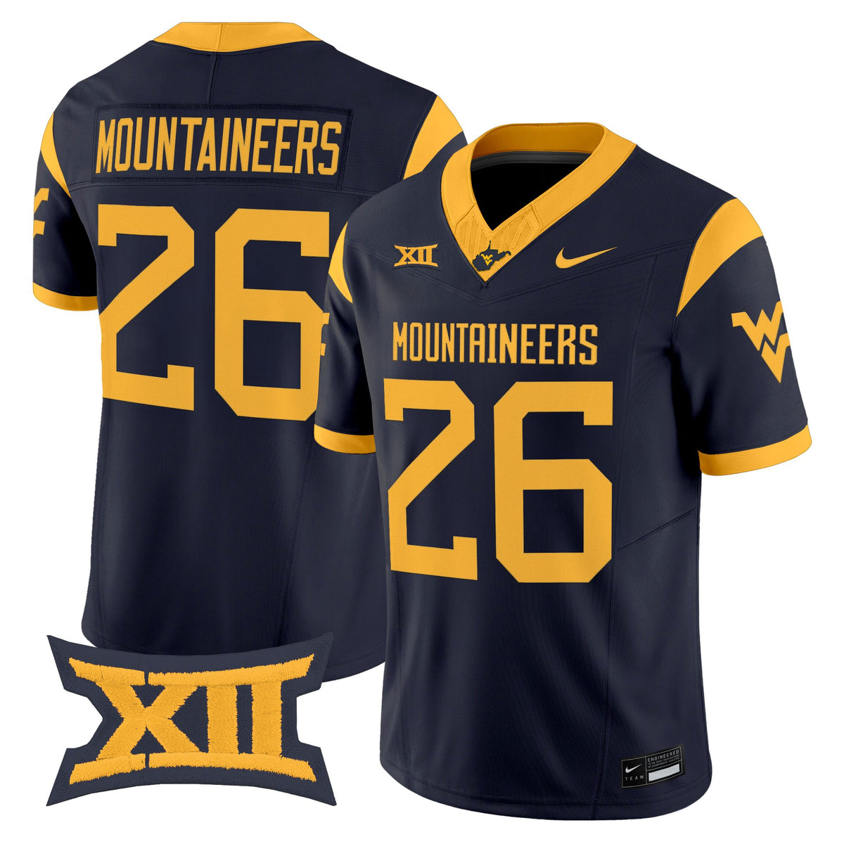 Men's West Virginia Mountaineers 2026 Vapor Limited Jersey - All Stitched