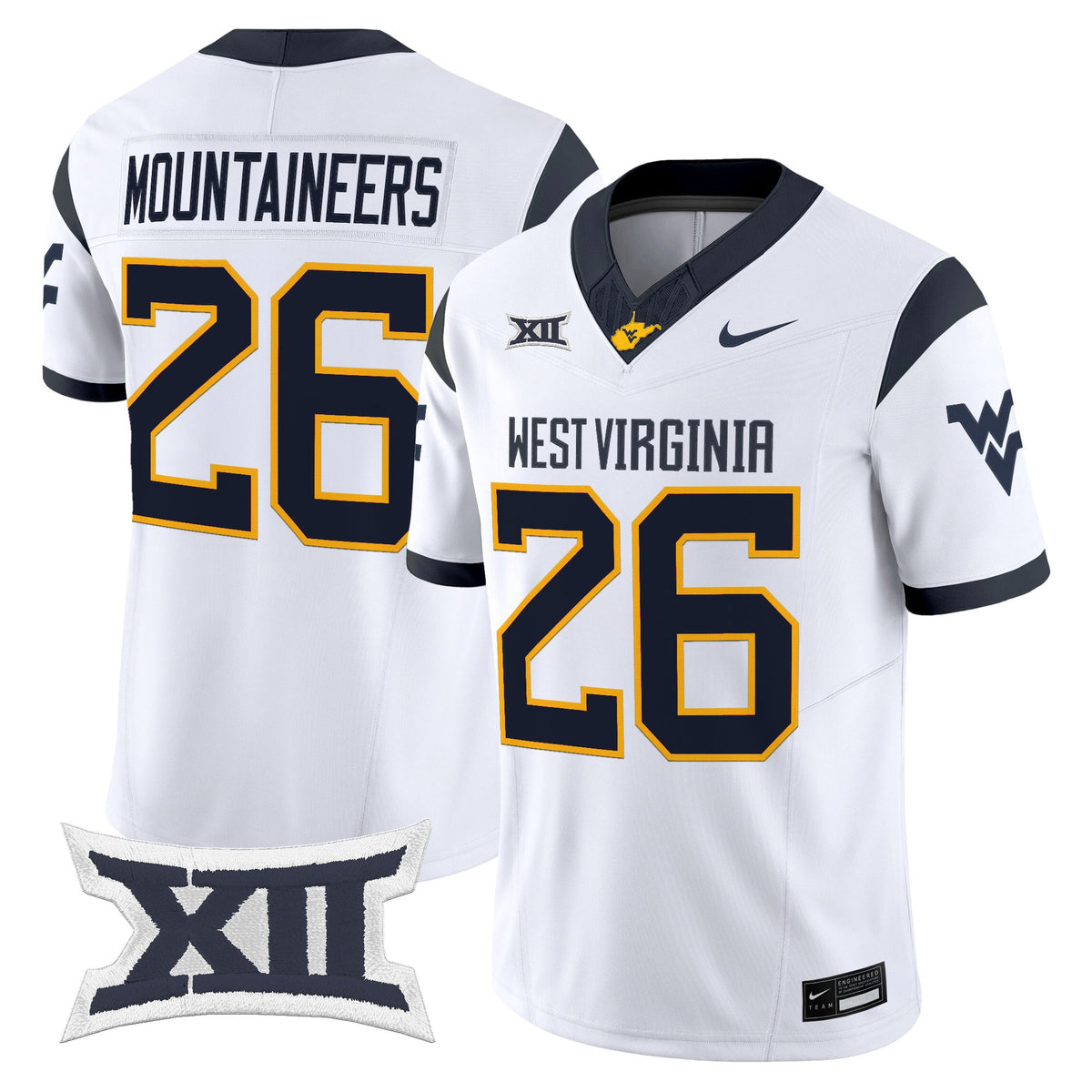Men's West Virginia Mountaineers 2026 Vapor Limited Jersey - All Stitched