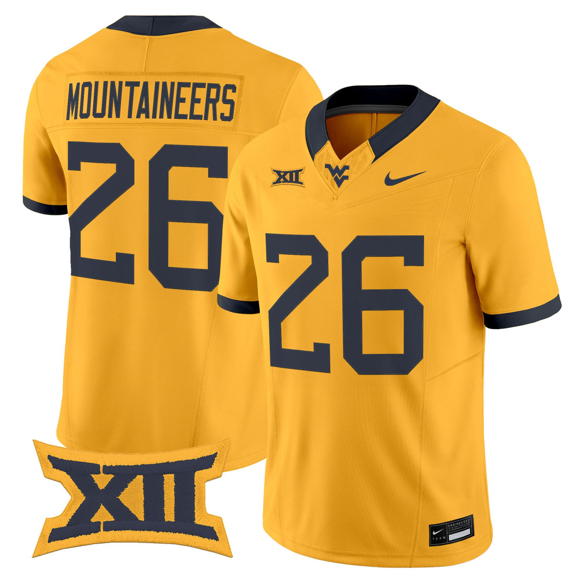 Men's West Virginia Mountaineers 2026 Vapor Limited Jersey - All Stitched