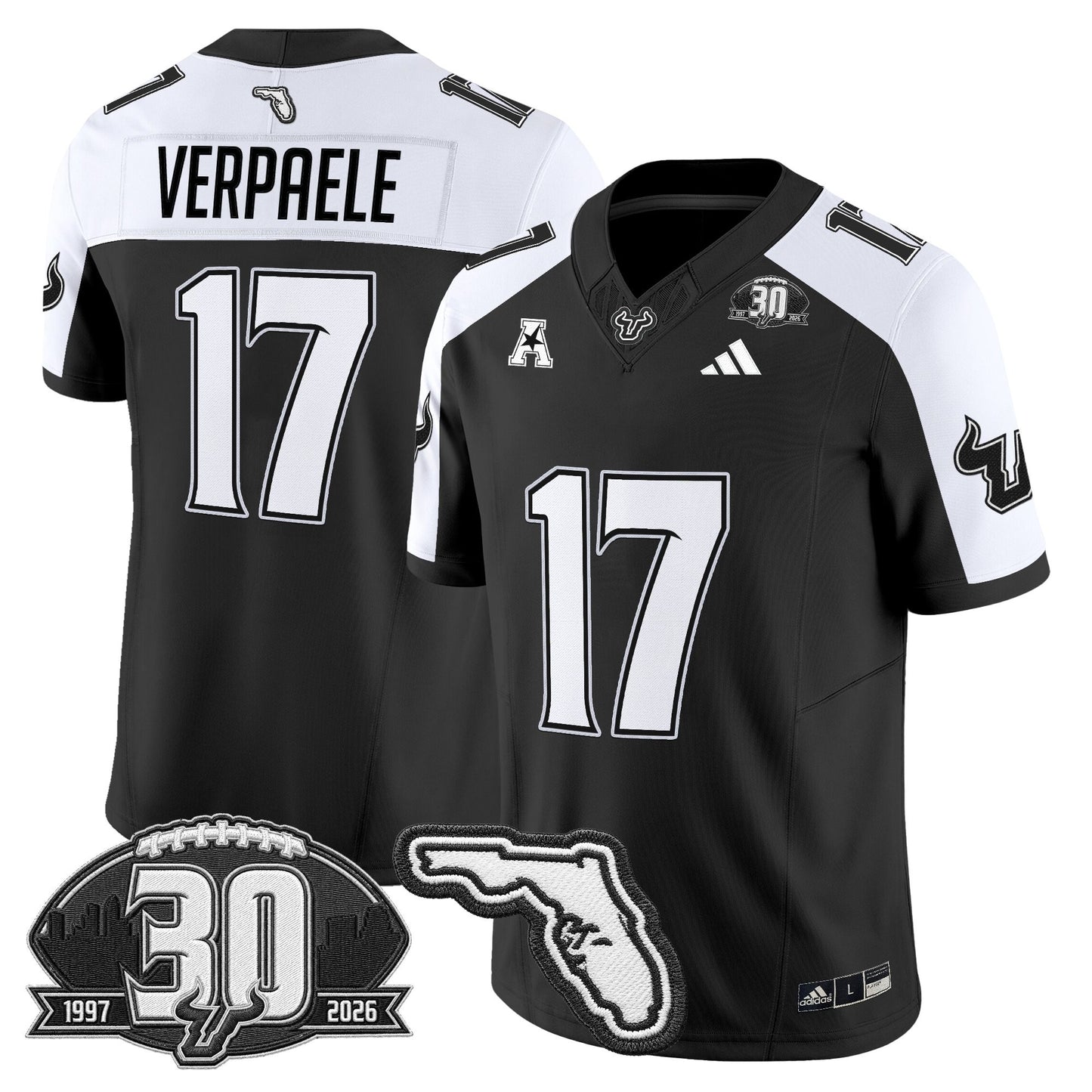 Men's South Florida Bulls 30th Anniversary Patch Vapor Limited Jersey - All Stitched