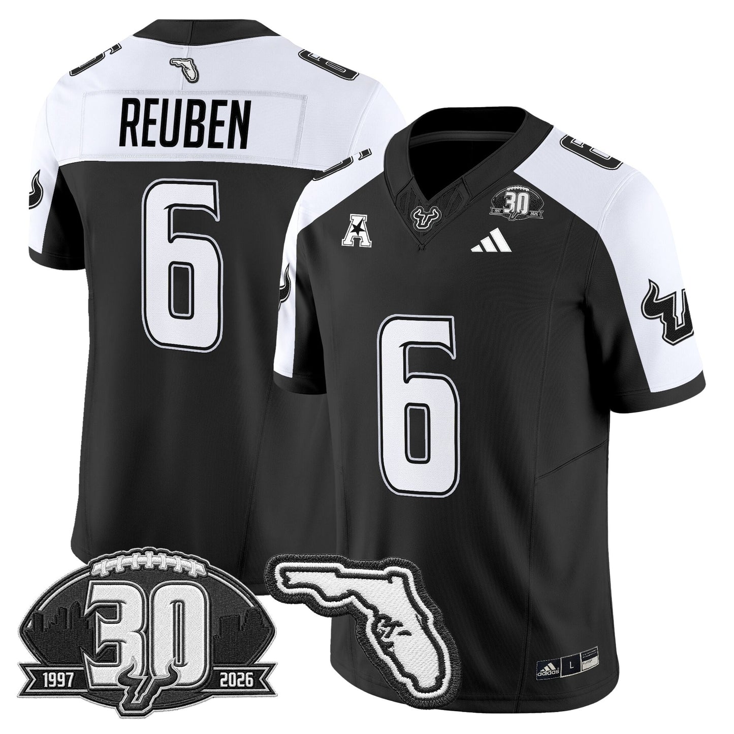 Men's South Florida Bulls 30th Anniversary Patch Vapor Limited Jersey - All Stitched