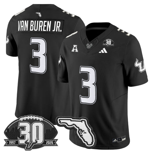 Men's South Florida Bulls 30th Anniversary Patch Vapor Limited Jersey - All Stitched