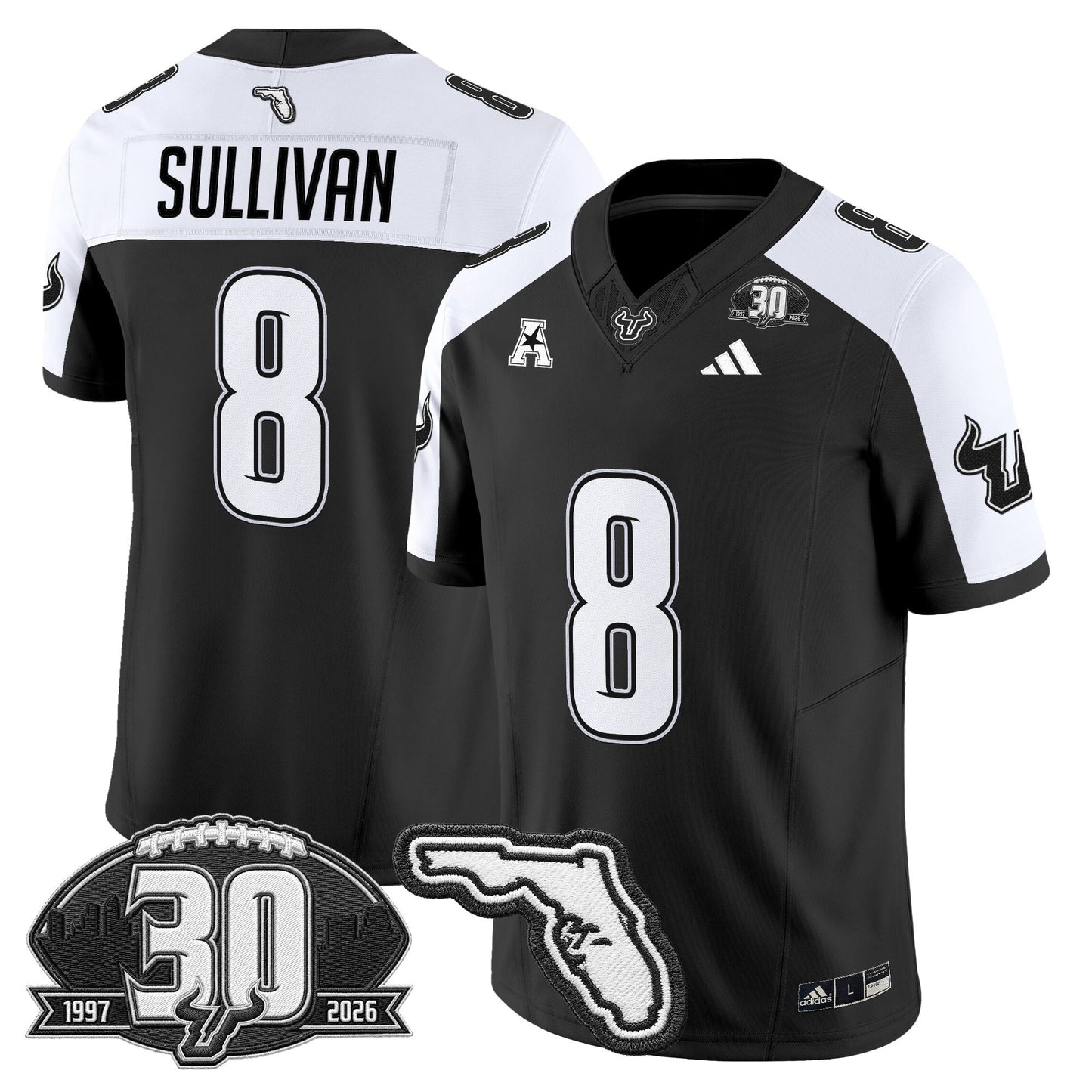 Men's South Florida Bulls 30th Anniversary Patch Vapor Limited Jersey - All Stitched