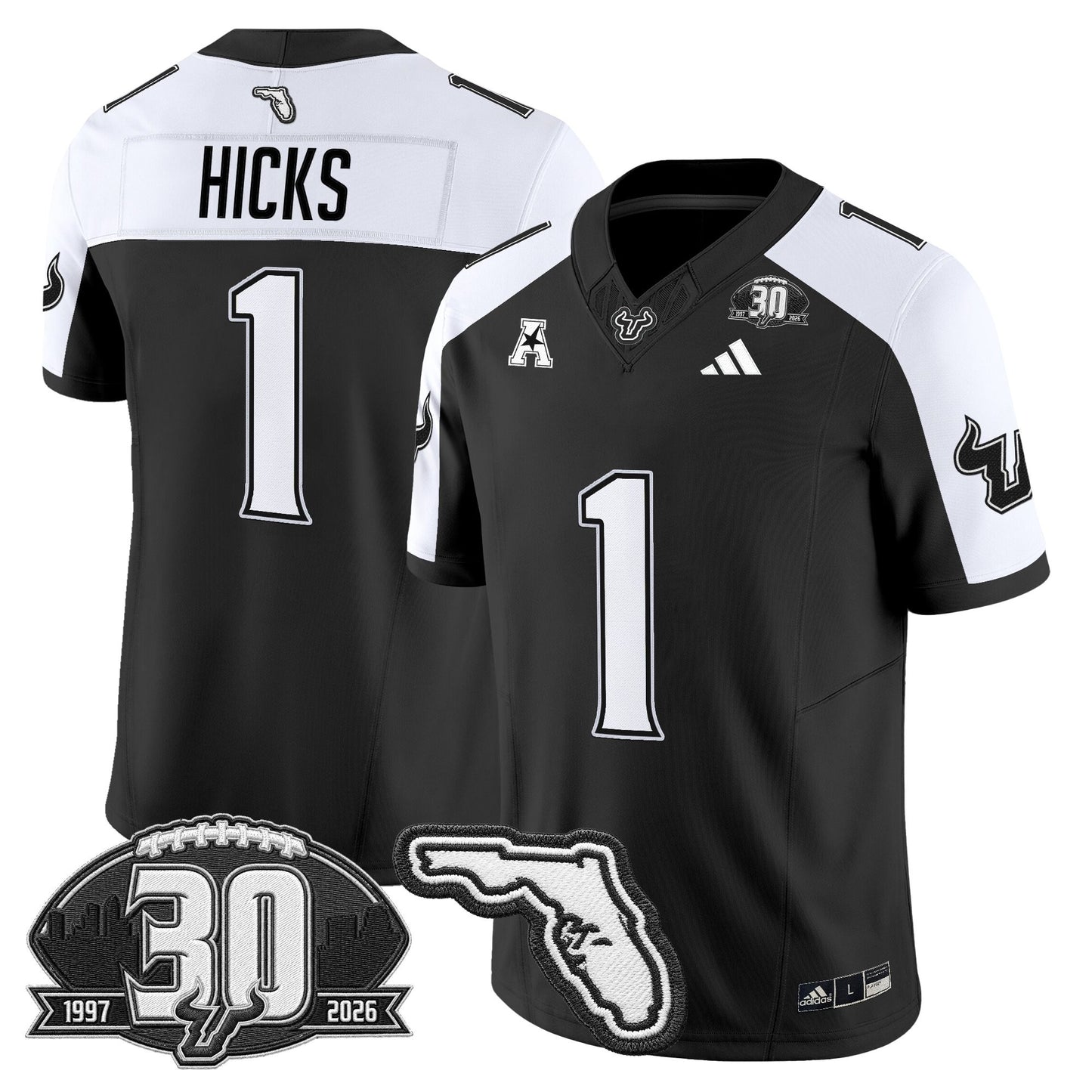 Men's South Florida Bulls 30th Anniversary Patch Vapor Limited Jersey - All Stitched