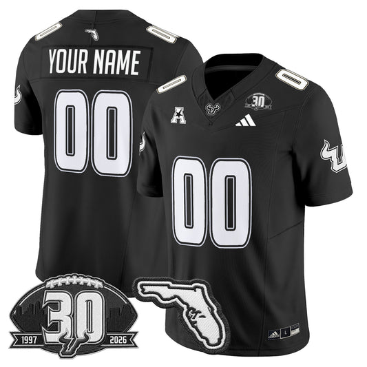 South Florida Bulls 30th Anniversary Patch Vapor Limited Custom Jersey - All Stitched