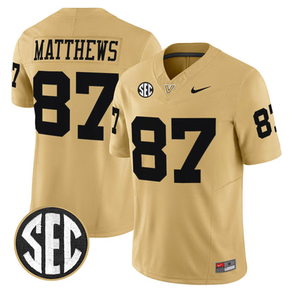 Men's Vanderbilt Commodores 2026 Vapor Limited Jersey - All Stitched