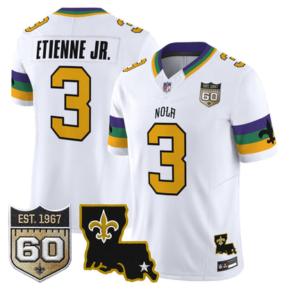 Men's Saints 2026 New Orleans City Vapor Limited Jersey - 60th Anniversary Patch - All Stitched