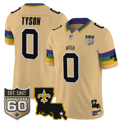 Men's Saints 2026 New Orleans City Vapor Limited Jersey - 60th Anniversary Patch - All Stitched