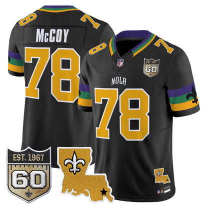 Men's Saints 2026 New Orleans City Vapor Limited Jersey - 60th Anniversary Patch - All Stitched