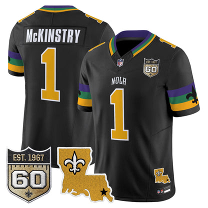 Men's Saints 2026 New Orleans City Vapor Limited Jersey - 60th Anniversary Patch - All Stitched