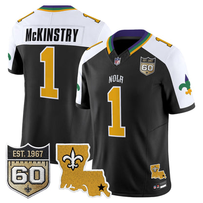 Men's Saints 2026 New Orleans City Vapor Limited Jersey - 60th Anniversary Patch - All Stitched