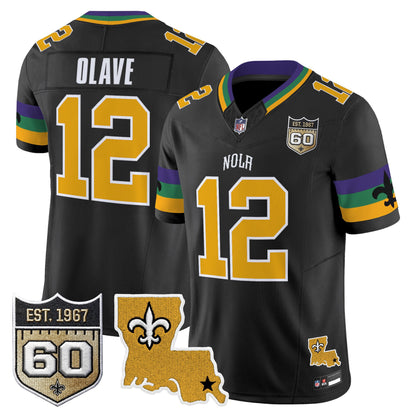 Men's Saints 2026 New Orleans City Vapor Limited Jersey - 60th Anniversary Patch - All Stitched
