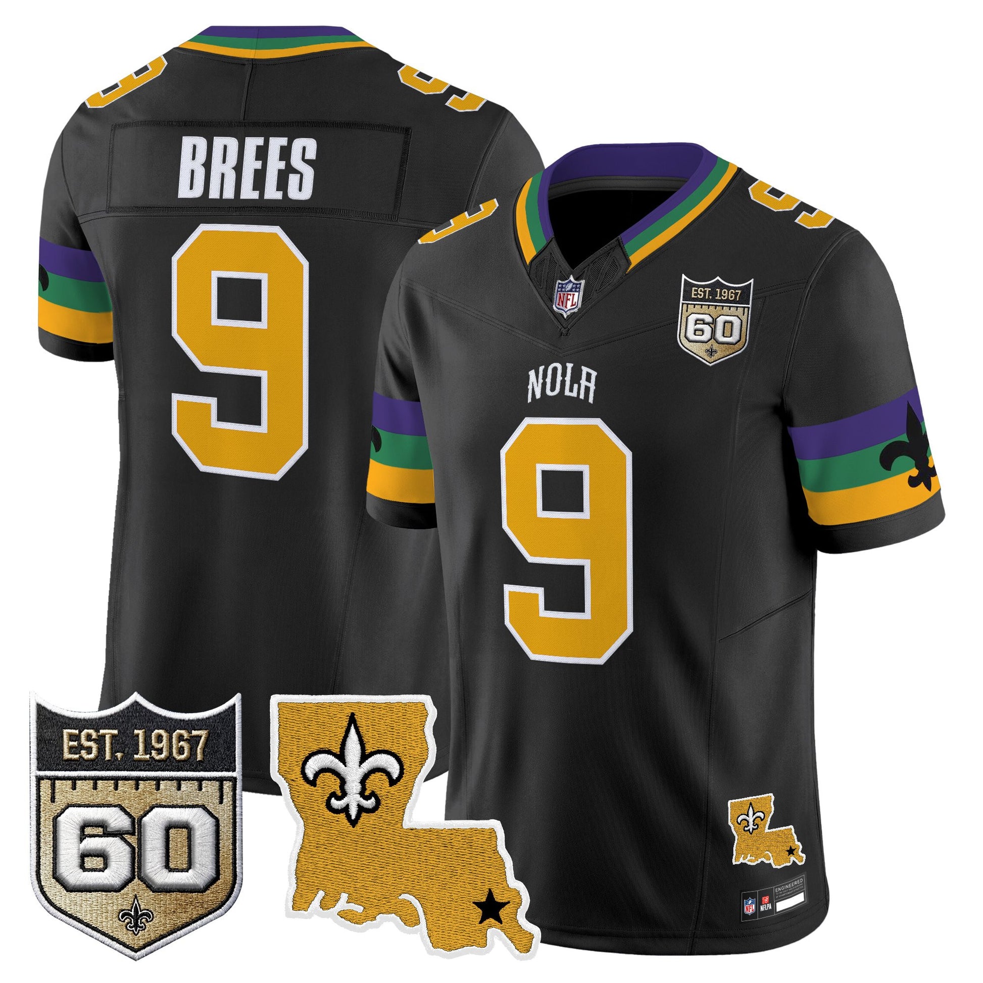 Men's Saints 2026 New Orleans City Vapor Limited Jersey - 60th Anniversary Patch - All Stitched