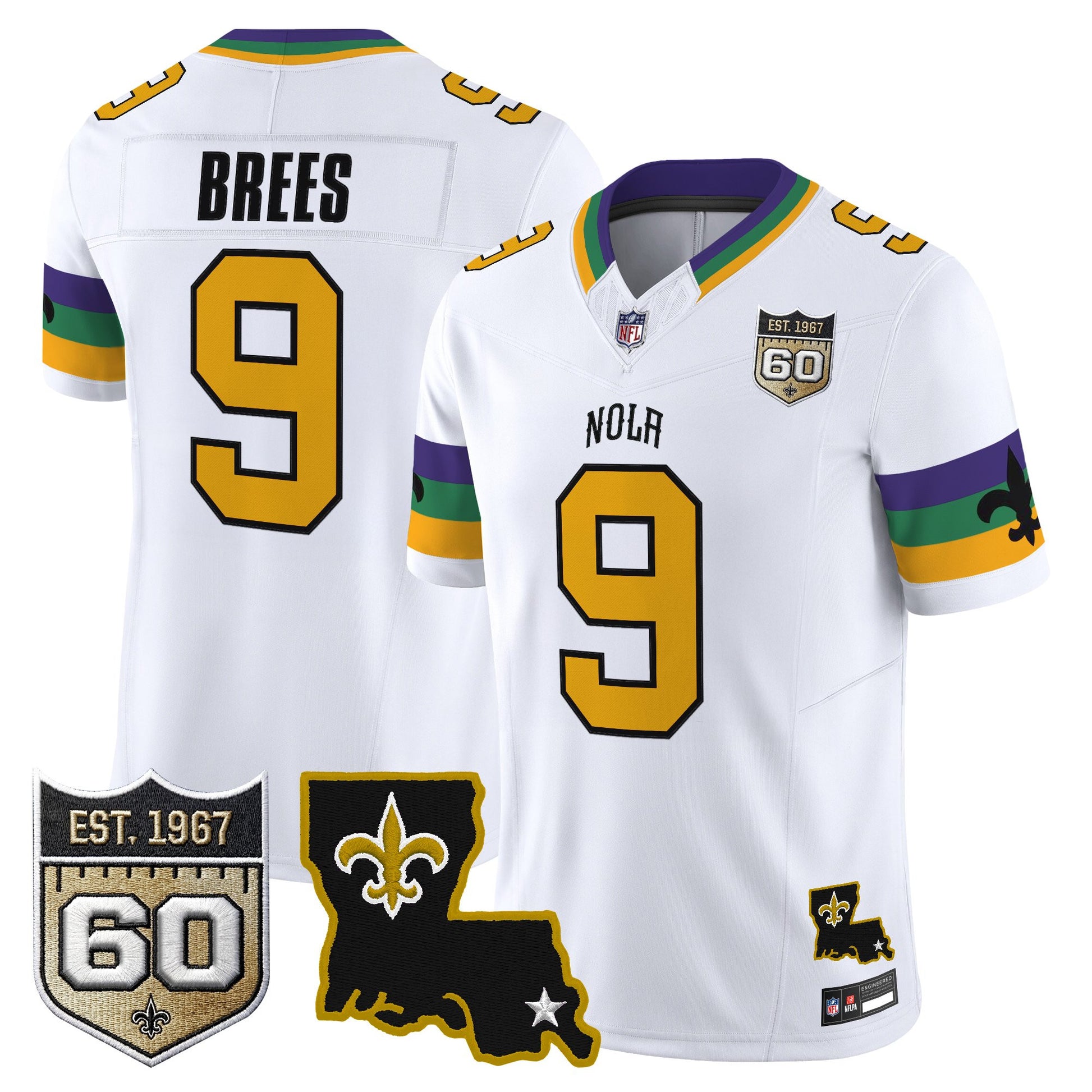 Men's Saints 2026 New Orleans City Vapor Limited Jersey - 60th Anniversary Patch - All Stitched
