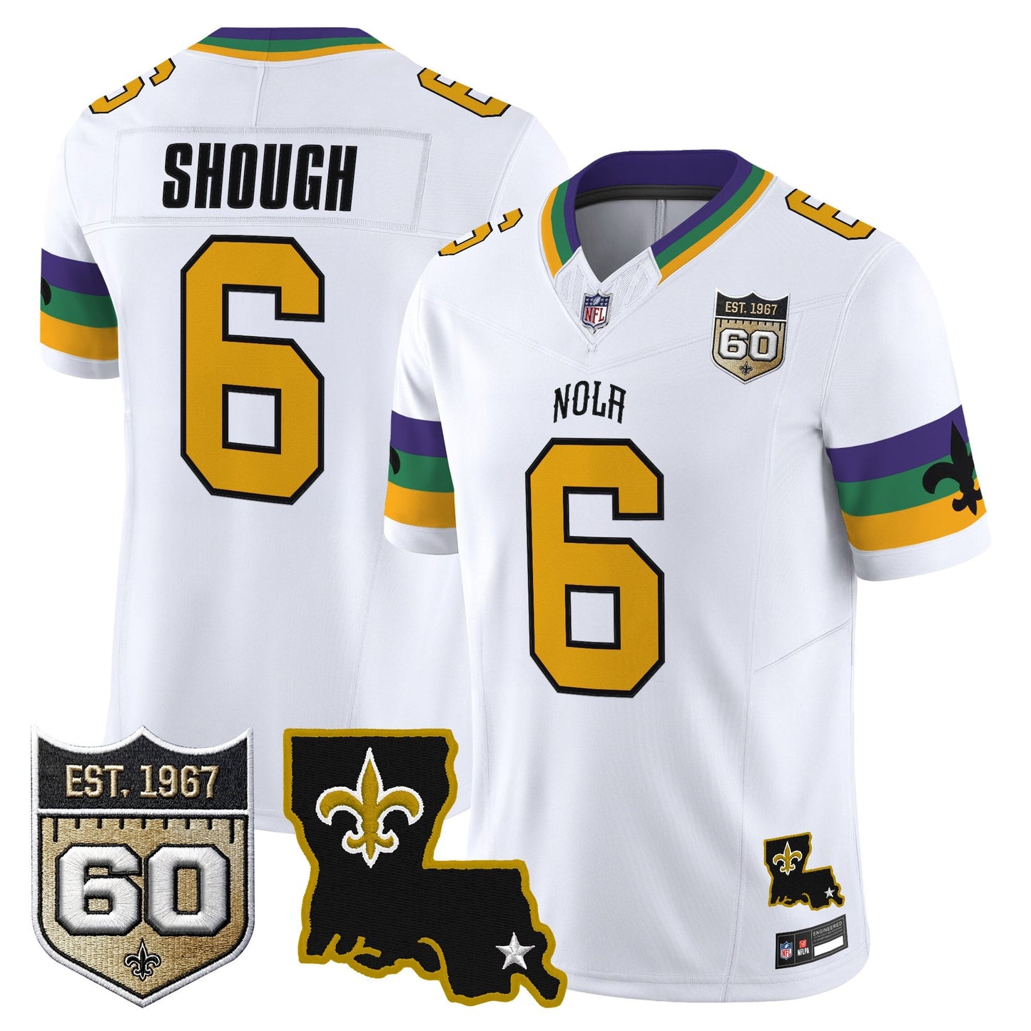 Men's Saints 2026 New Orleans City Vapor Limited Jersey - 60th Anniversary Patch - All Stitched