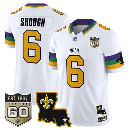 Men's Saints 2026 New Orleans City Vapor Limited Jersey - 60th Anniversary Patch - All Stitched
