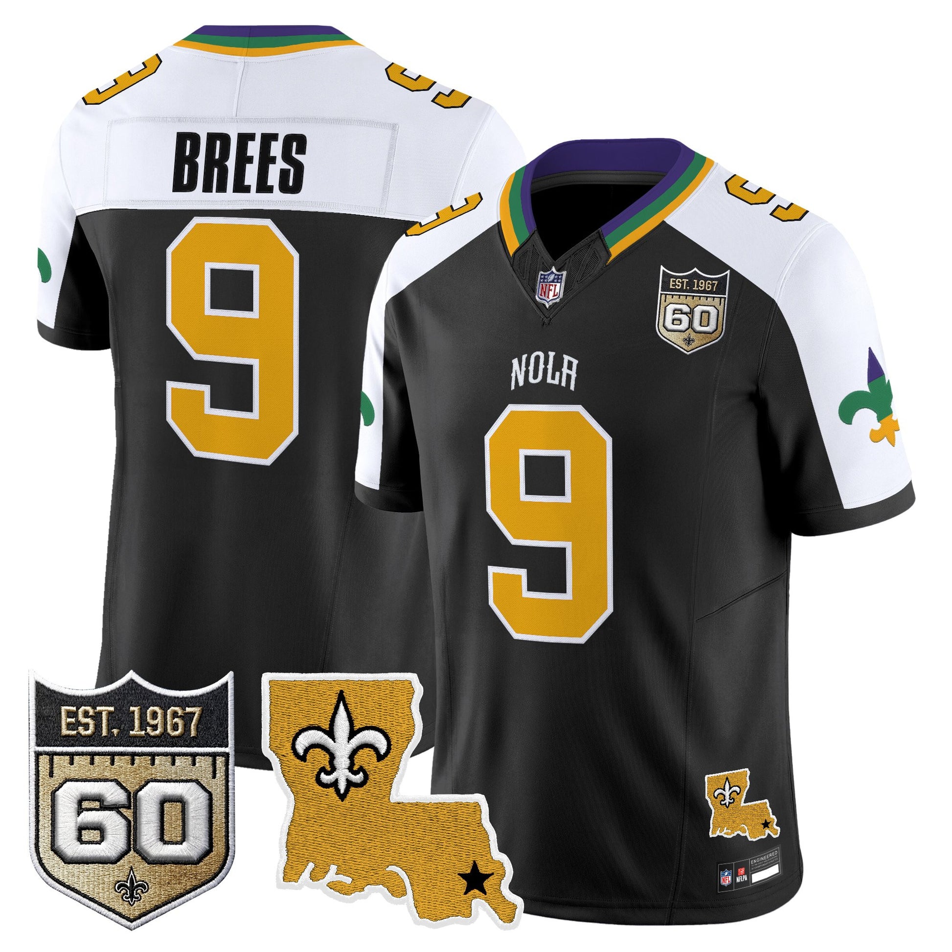 Men's Saints 2026 New Orleans City Vapor Limited Jersey - 60th Anniversary Patch - All Stitched