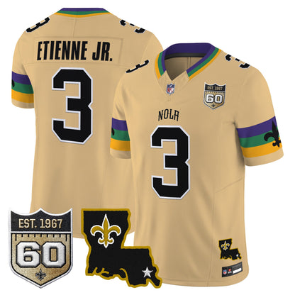 Men's Saints 2026 New Orleans City Vapor Limited Jersey - 60th Anniversary Patch - All Stitched