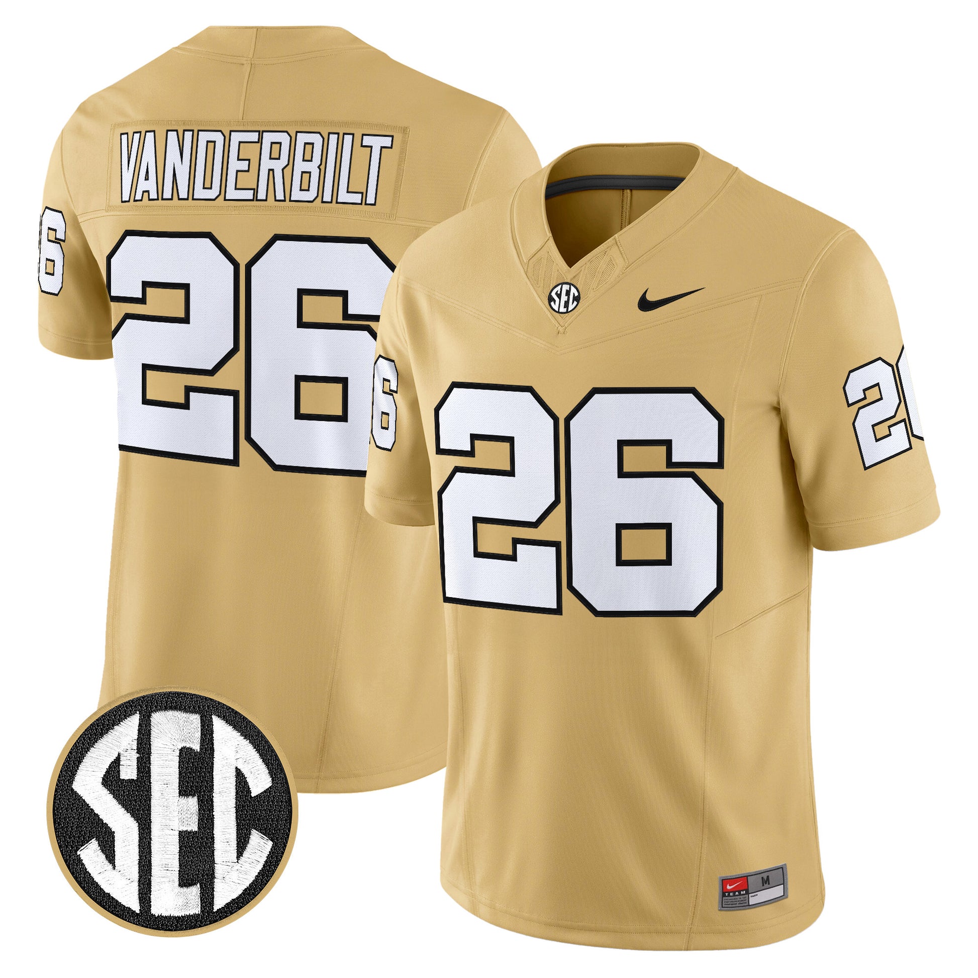 Men's Vanderbilt Commodores 2026 Vapor Limited Jersey V2 - All Stitched