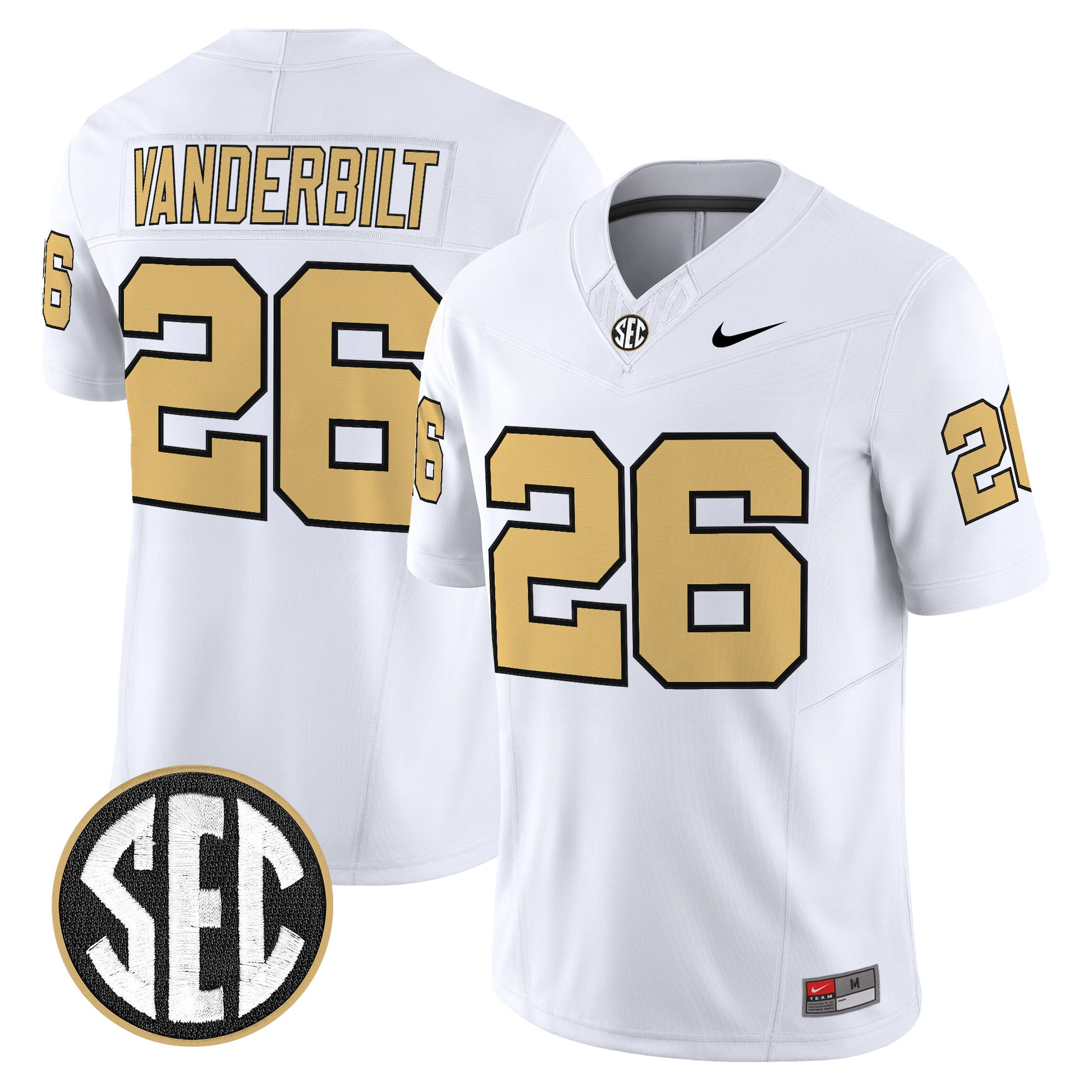 Men's Vanderbilt Commodores 2026 Vapor Limited Jersey V2 - All Stitched