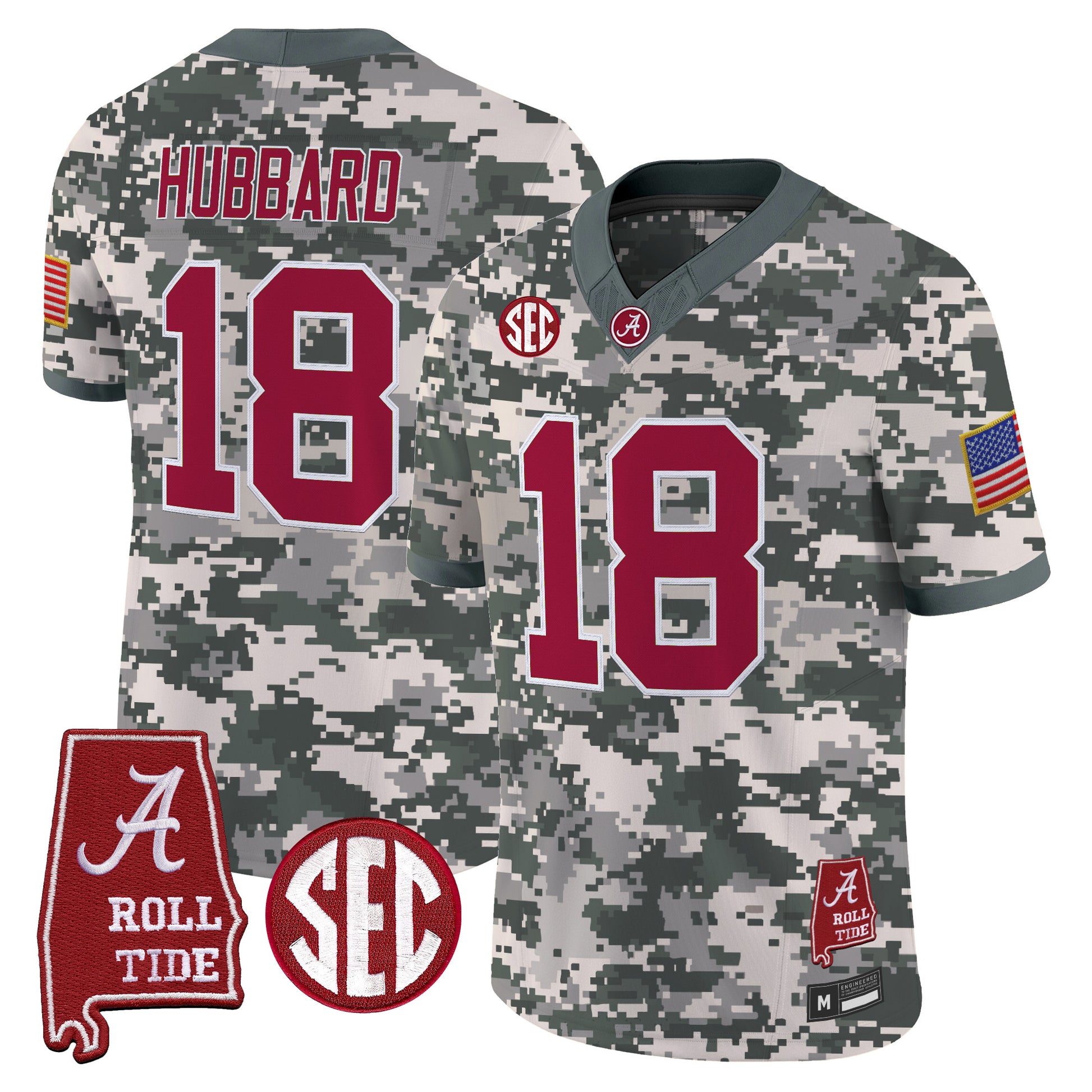 Alabama Crimson Tide Camouflage Edition 2026 Vapor Limited Jersey - Alabama Map -  Stitched