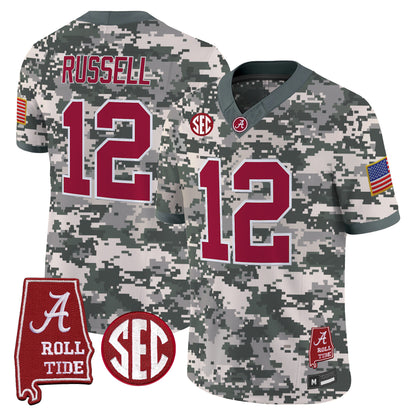 Alabama Crimson Tide Camouflage Edition 2026 Vapor Limited Jersey - Alabama Map -  Stitched