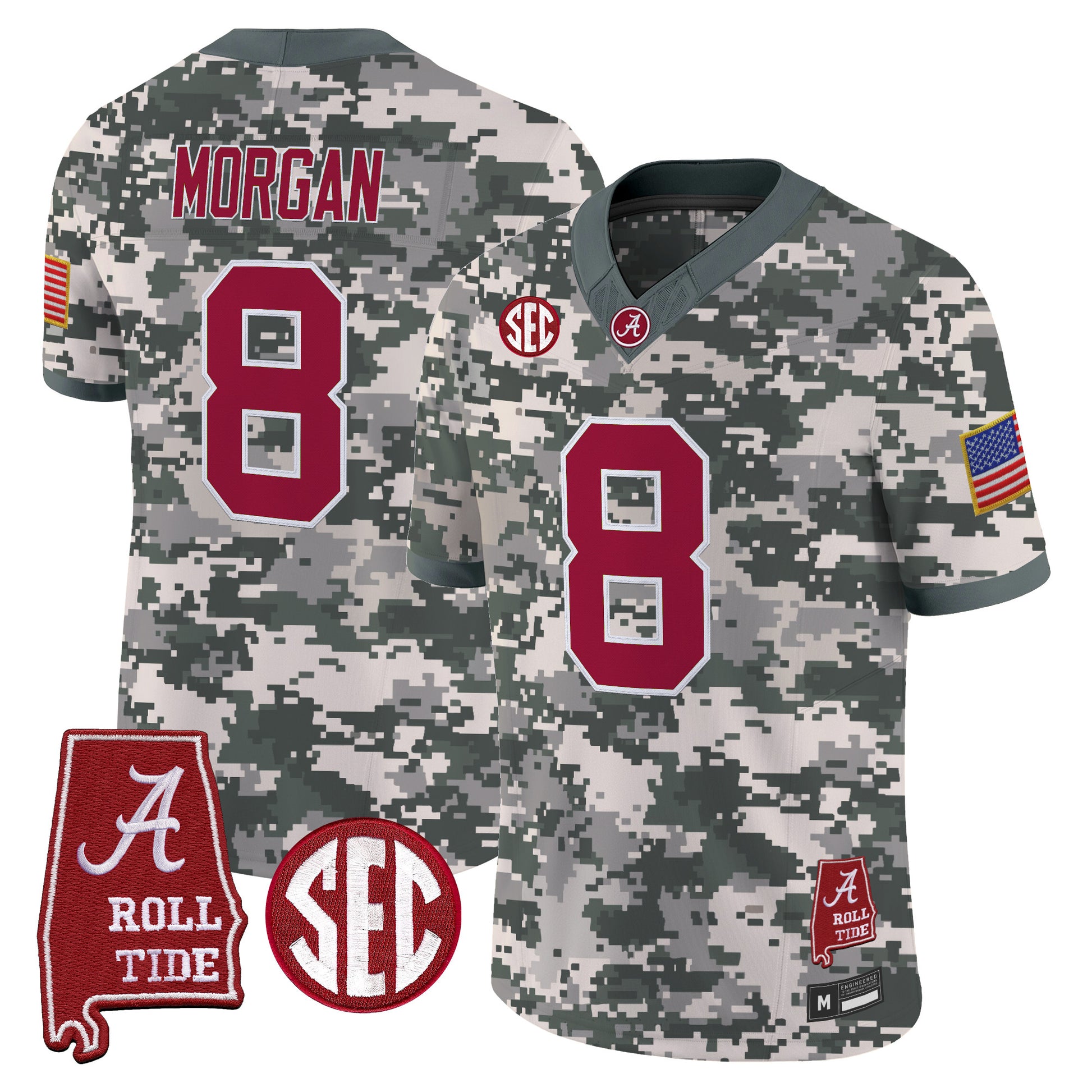 Alabama Crimson Tide Camouflage Edition 2026 Vapor Limited Jersey - Alabama Map -  Stitched