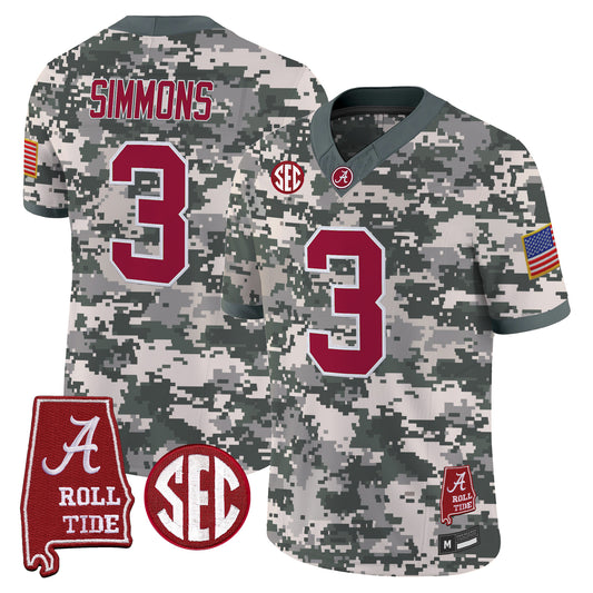 Alabama Crimson Tide Camouflage Edition 2026 Vapor Limited Jersey - Alabama Map -  Stitched