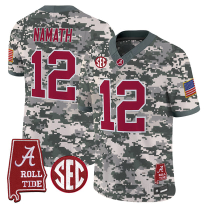 Alabama Crimson Tide Camouflage Edition 2026 Vapor Limited Jersey - Alabama Map -  Stitched