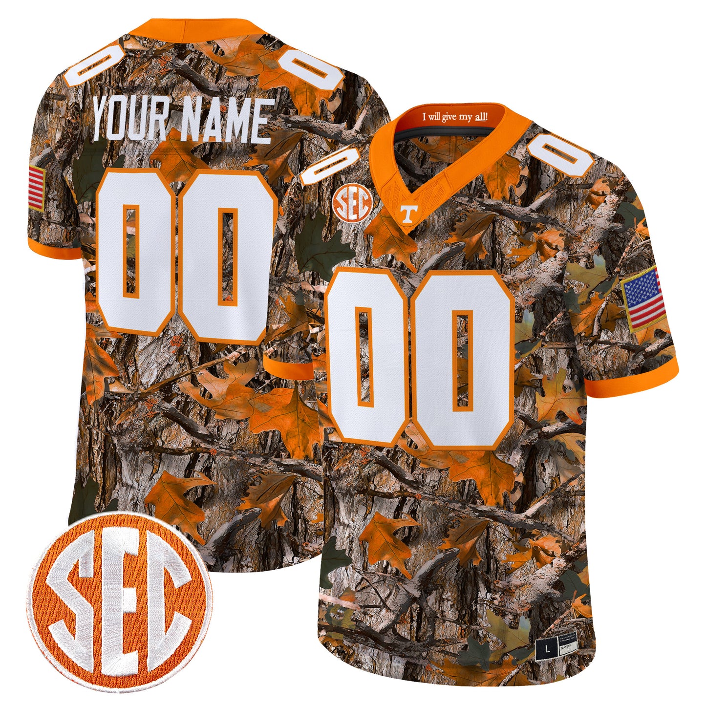 Tennessee Volunteers Camouflage Edition 2026 Vapor Limited Custom Jersey - All Stitched
