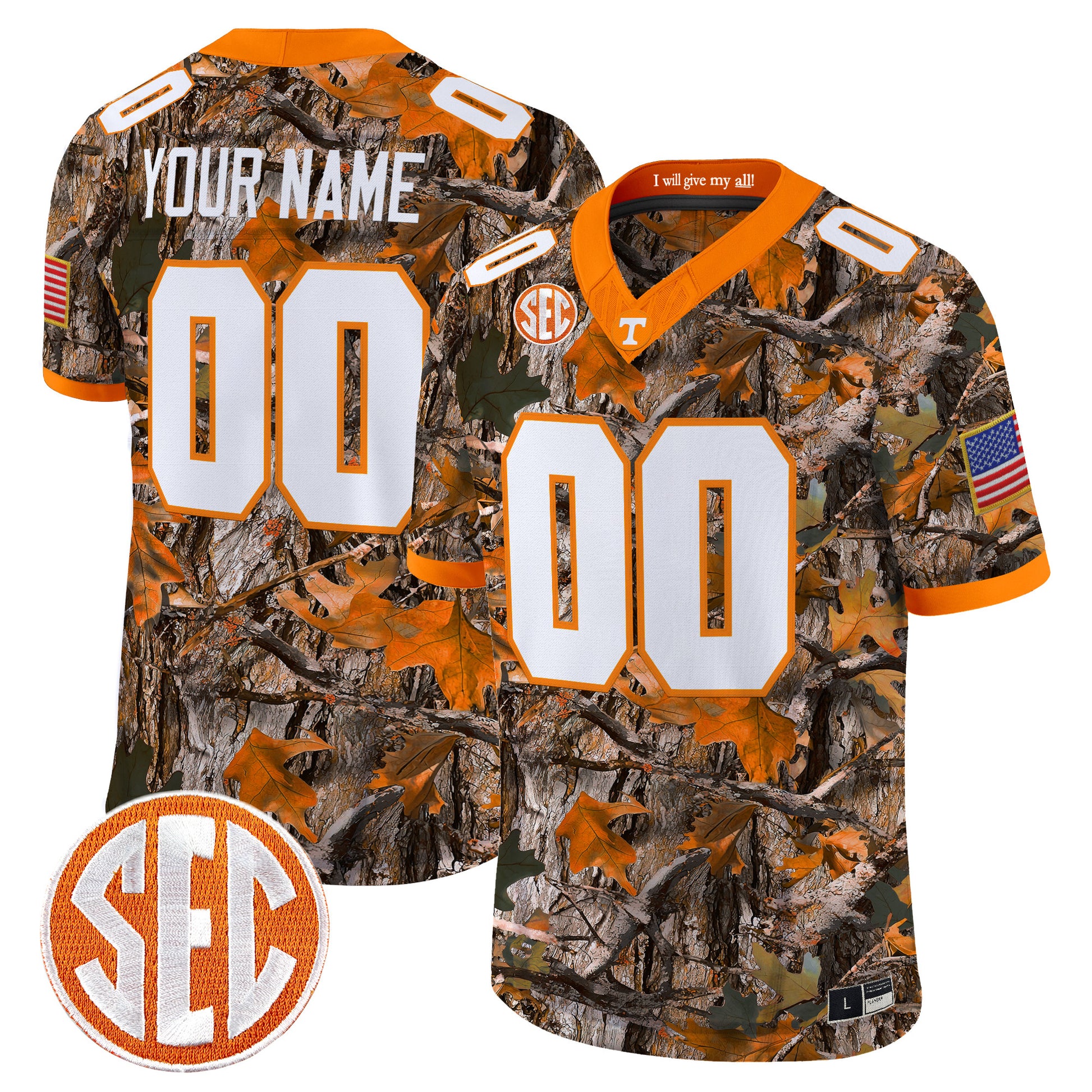 Tennessee Volunteers Camouflage Edition 2026 Vapor Limited Custom Jersey - All Stitched