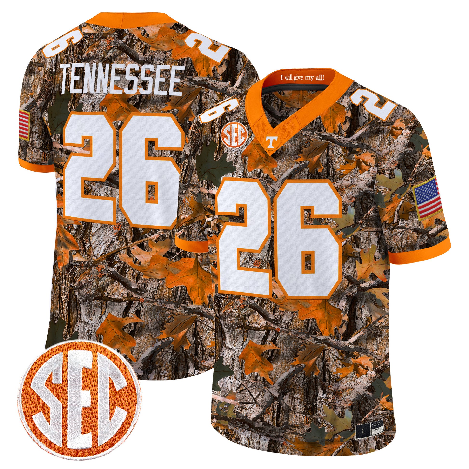 Tennessee Volunteers Camouflage Edition 2026 Vapor Limited Jersey - All Stitched