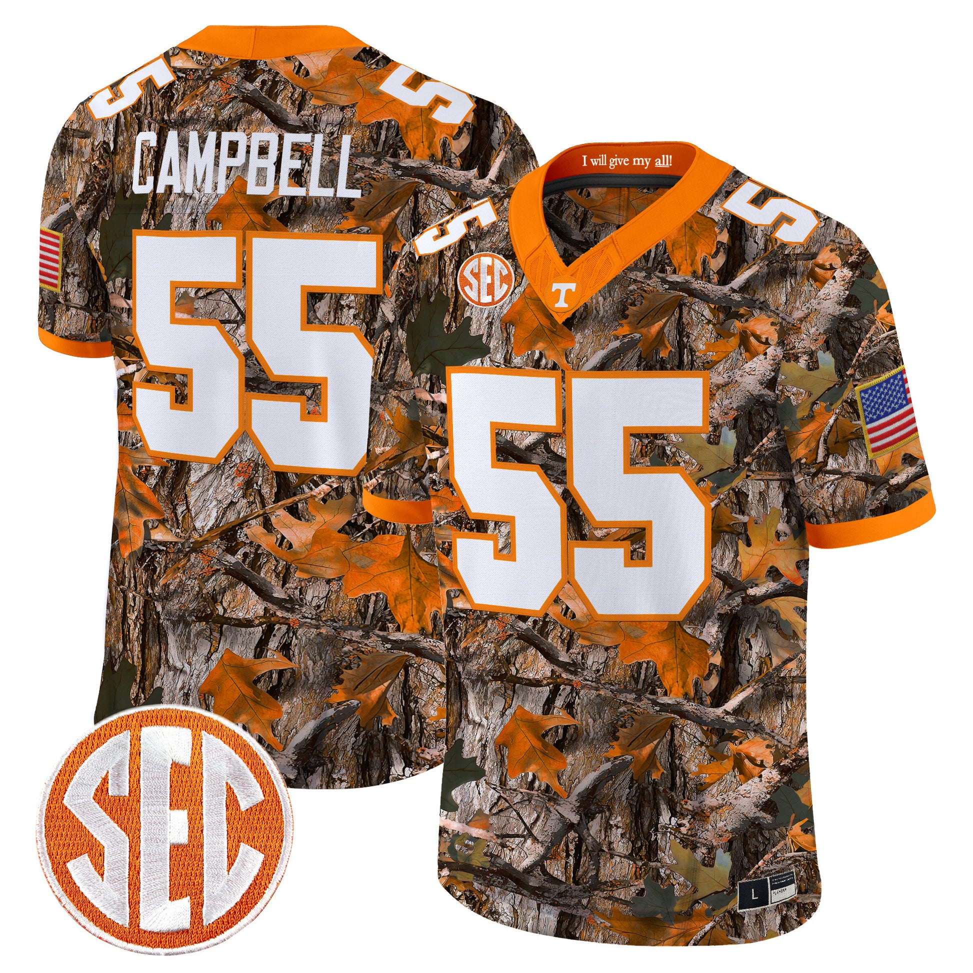 Tennessee Volunteers Camouflage Edition 2026 Vapor Limited Jersey - All Stitched