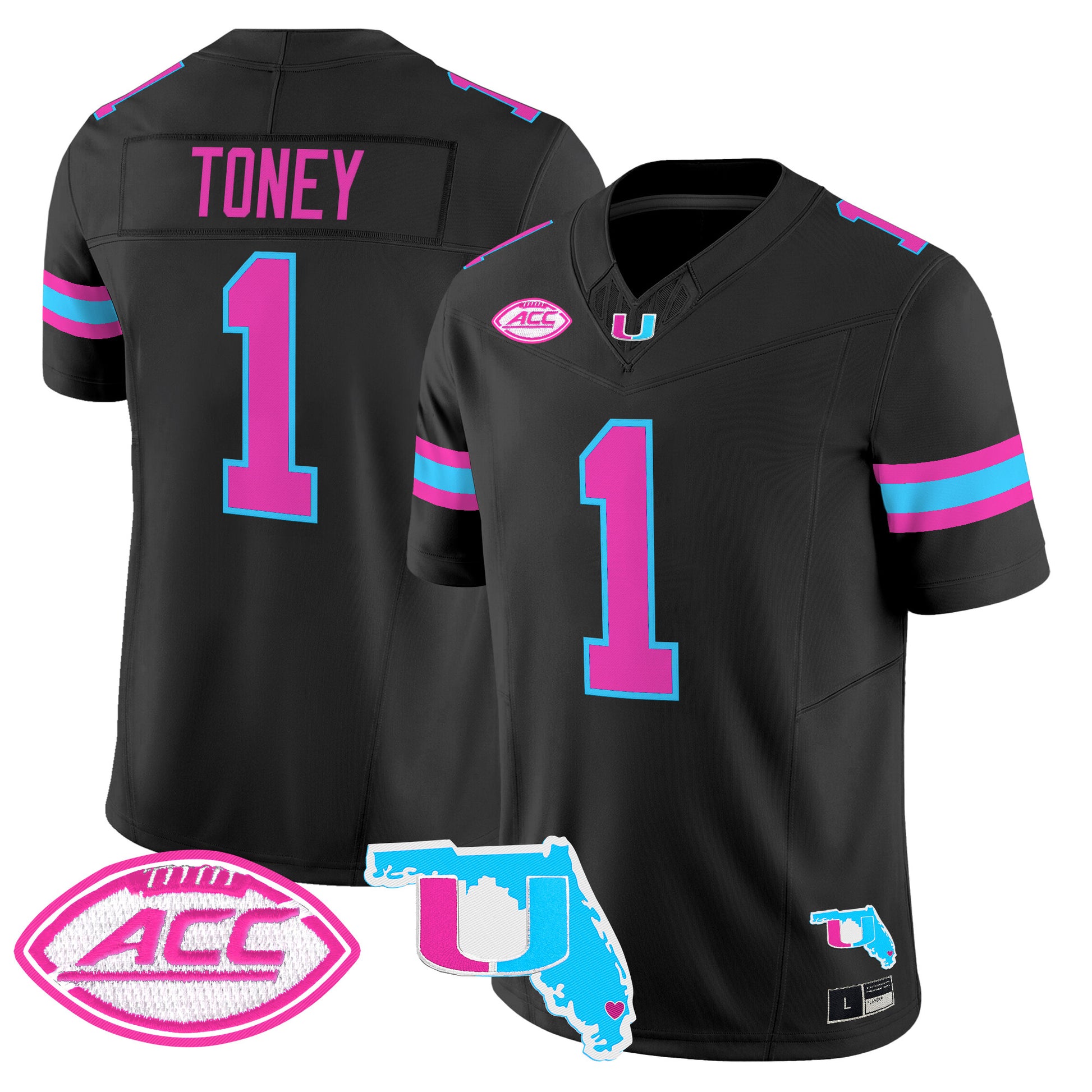 Men's Miami Hurricanes Vice City Vapor Limited Jersey - All Stitched
