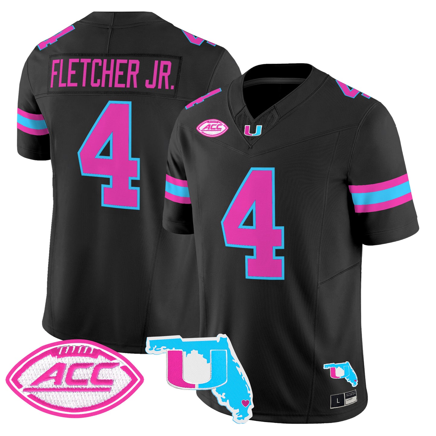 Men's Miami Hurricanes Vice City Vapor Limited Jersey - All Stitched