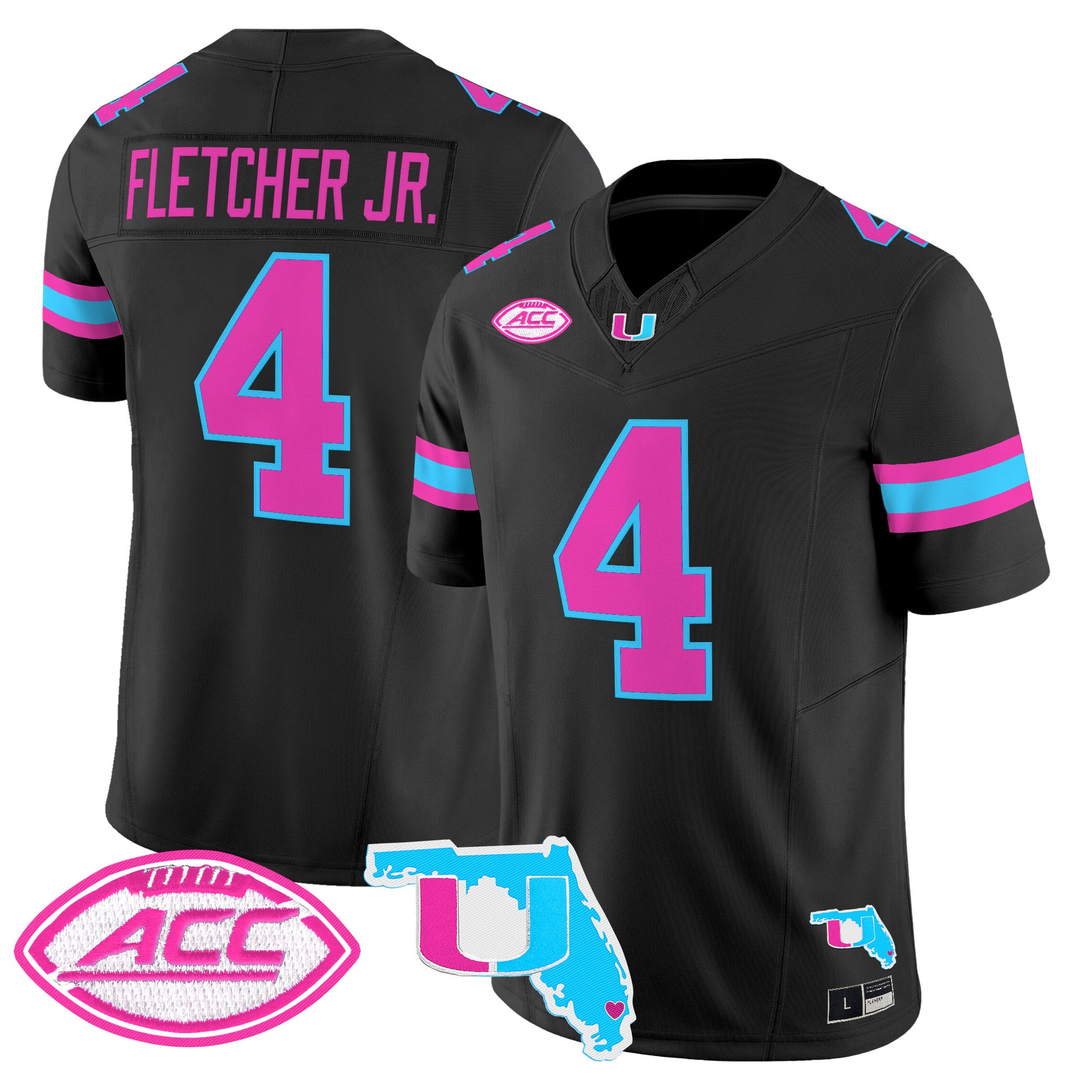 Men's Miami Hurricanes Vice City Vapor Limited Jersey - All Stitched