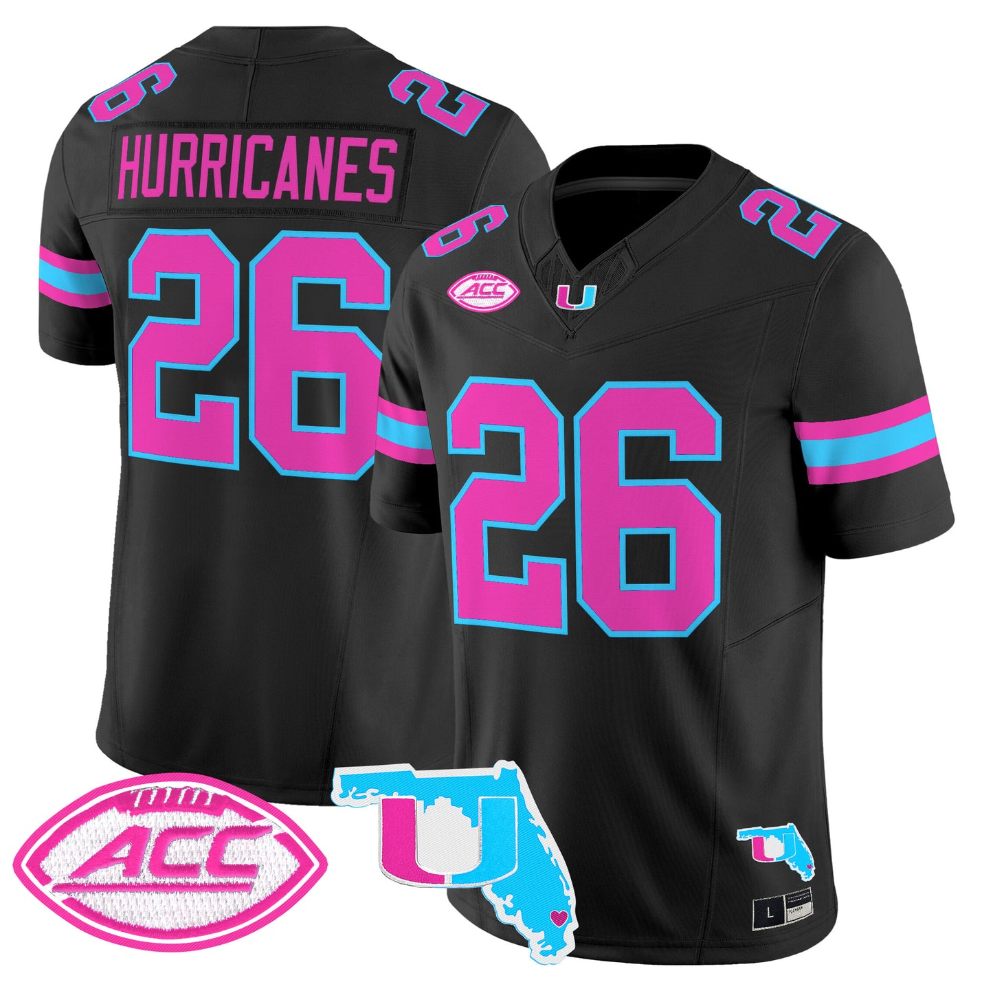 Men's Miami Hurricanes Vice City Vapor Limited Jersey - All Stitched