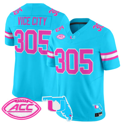 Men's Miami Hurricanes Vice City Vapor Limited Jersey - All Stitched