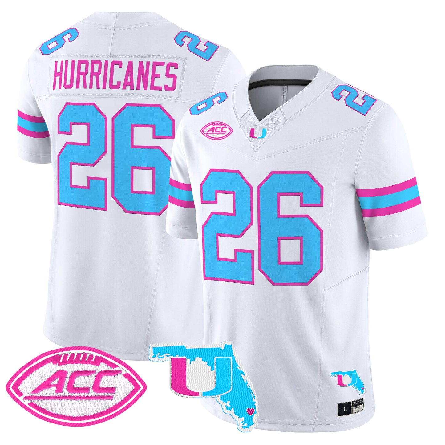 Men's Miami Hurricanes Vice City Vapor Limited Jersey - All Stitched