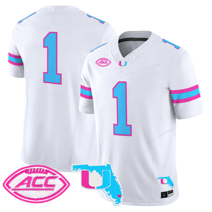 Men's Miami Hurricanes Vice City Vapor Limited Jersey - All Stitched