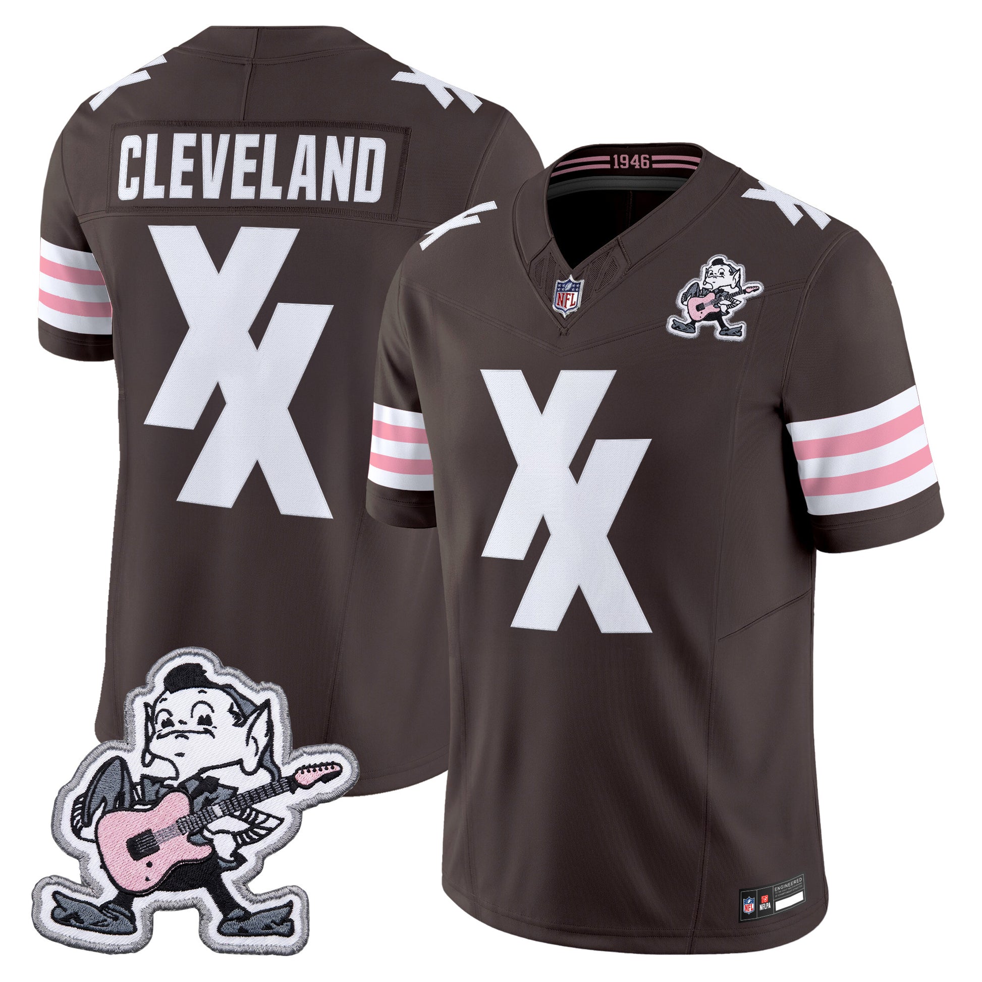 Men's Cleveland Browns MGK Patch Vapor Limited Jersey -  Stitched