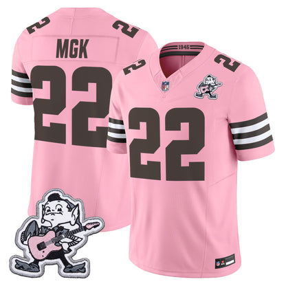 Men's Cleveland Browns MGK Patch Vapor Limited Jersey -  Stitched