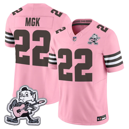 Men's Cleveland Browns MGK Patch Vapor Limited Jersey -  Stitched