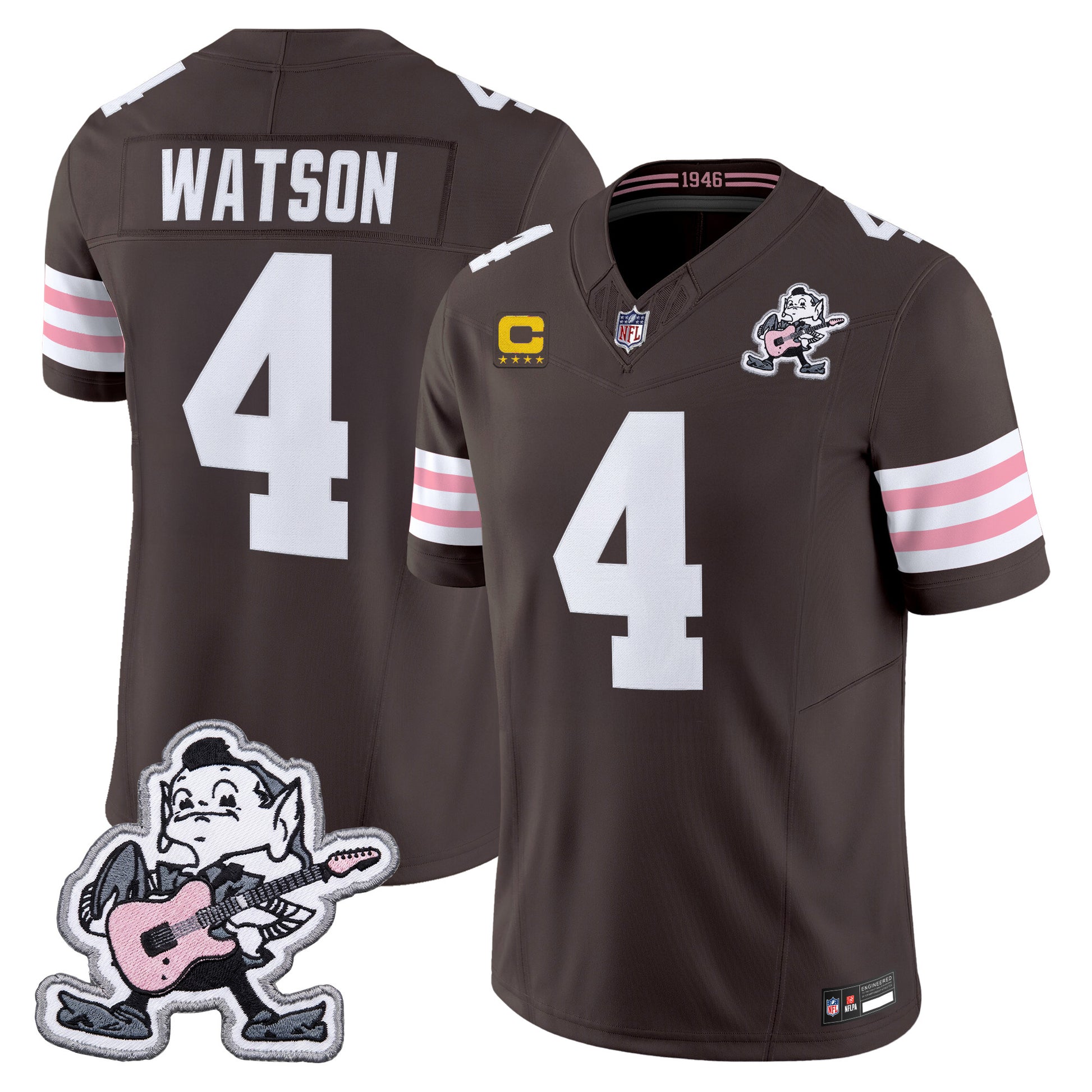 Men's Cleveland Browns MGK Patch Vapor Limited Jersey -  Stitched
