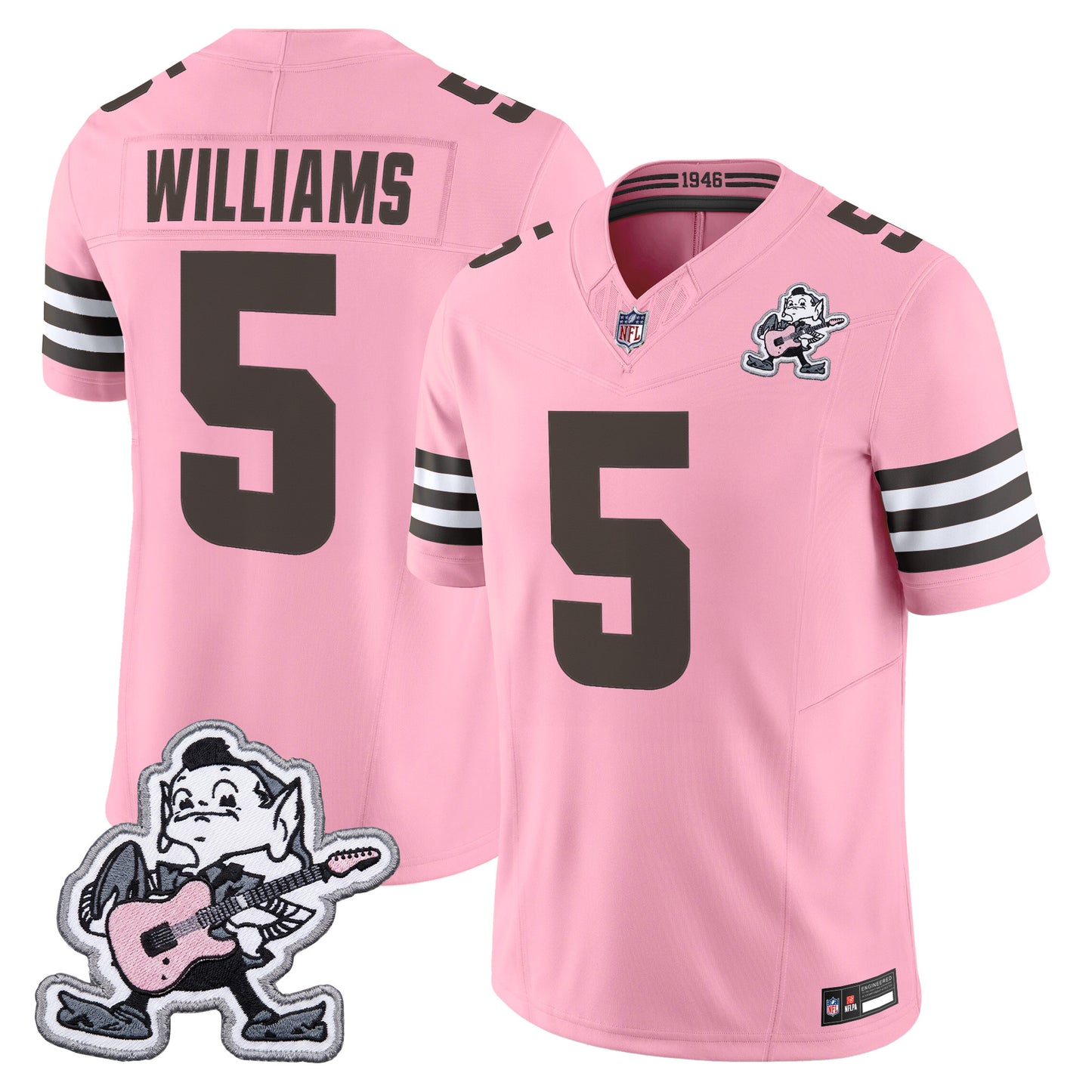 Men's Cleveland Browns MGK Patch Vapor Limited Jersey -  Stitched